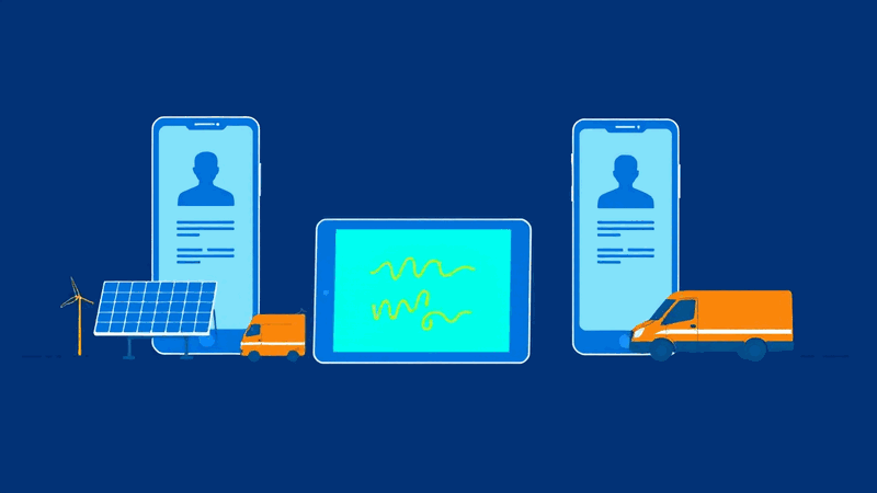 Hero illustration for: Best Digital Business Card Apps for Solar Sales Reps