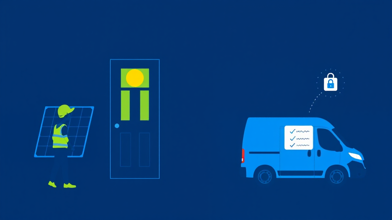 Hero illustration for: Do Not Knock Stickers and Solar Sales: The Legal Truth