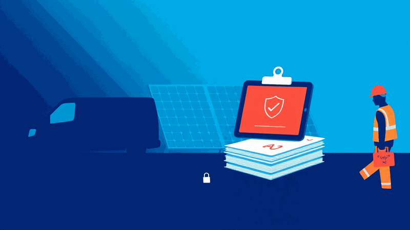 Hero illustration for: Home Warranty Insurance: Is It Required for Solar Installs?
